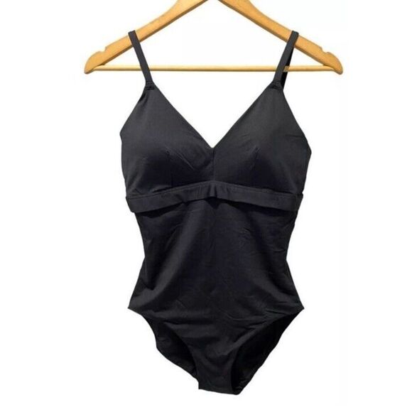 SPANX Womens Sz 3X Classic V-Neckline One Piece Swimsuit Black Slimming - Picture 10 of 16